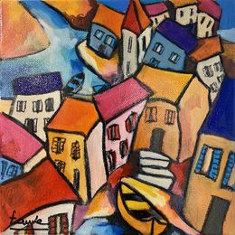 Painting, Mon paradis, Martine Fauve Dechavanne