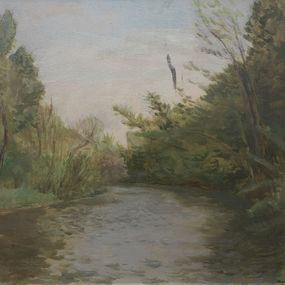 Gemälde, L'Arve, Genève, Roger Fiaux
