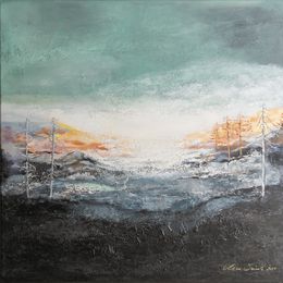 Peinture, Nothern Lights in the Fells, Art Meri Saraste