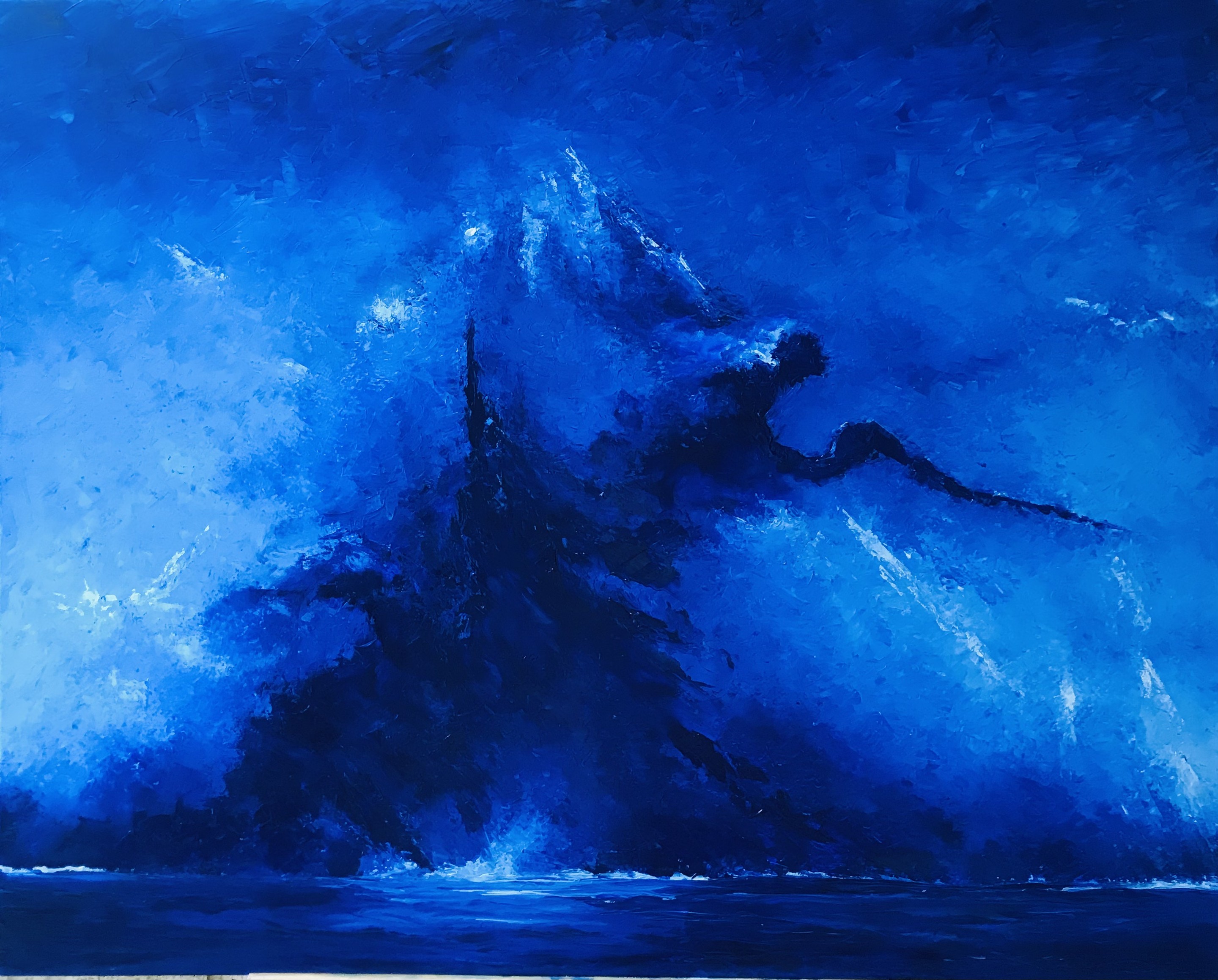 Marie De Vençay, Tempête bleue sur l'océan Marie De Vençay, Tempête bleue sur l'océan