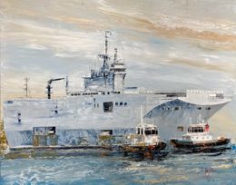 Gemälde, LHD Le Mistral au Port de Toulon, Frank De Blok