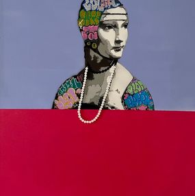 Gemälde, The Girl with a Pearl Necklace, Quiona Ribes