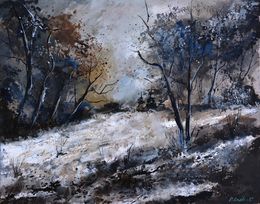Painting, Winter in the wood, Pol Ledent
