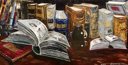 Gemälde, La magie du Livre, Frank De Blok