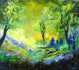 Painting, Spring in a clearance, Pol Ledent