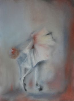 Painting, Orange Flower lll, Kerstin Paillard