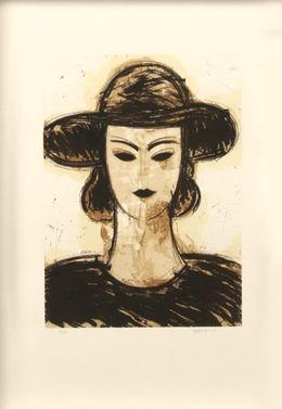 Édition, Femme au chapeau, Lillie, Manolo Valdés