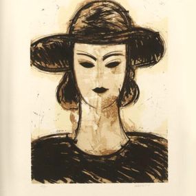 Print, Femme au chapeau, Lillie, Manolo Valdés
