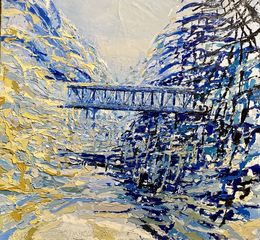 Painting, Canyon City Bridge, Frank De Blok
