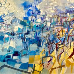 Painting, Multi-cubical Architectural Landscape, Frank De Blok
