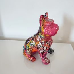 Sculpture, Petit chien attentif (bouledogue), Âme Sauvage