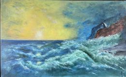Gemälde, Tempête, Sylvie Pulur