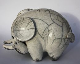 Skulpturen, L'Eléphant Raku, Changzheng Zhu
