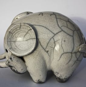 Skulpturen, L'Eléphant Raku, Changzheng Zhu