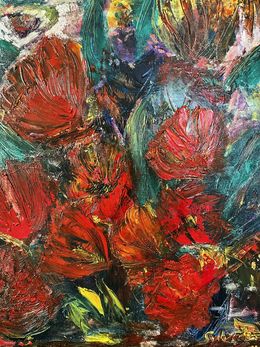Gemälde, Explosion florale, Sylvie Pulur