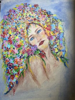 Gemälde, Flamme florale, Sylvie Pulur