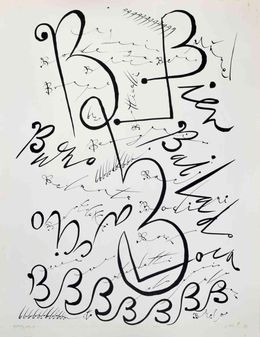Print, Letter B, Rafael Alberti