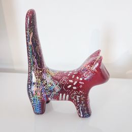 Sculpture, Red cat, Âme Sauvage