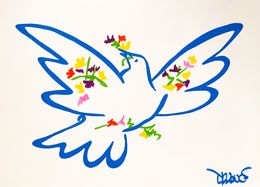 Painting, Blue dove (a tribute to Picasso), Dr. Love