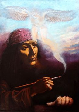 Gemälde, Self-Portrait and Muse, Rakhmet Redzhepov (Ramzi)
