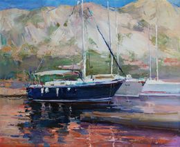 Gemälde, Montenegrin Boats, Tetiana Shendryk