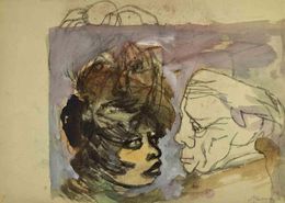 Fine Art Drawings, The Old and the Young, Mino Maccari