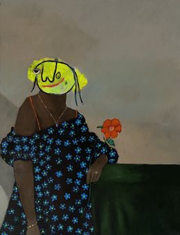 Painting, Red Rose, Wisdom Uche