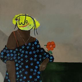 Peinture, Red Rose, Wisdom Uche