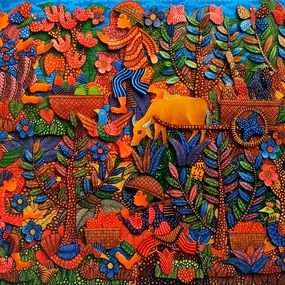 Gemälde, Life in the Village, Kusbudiyanto