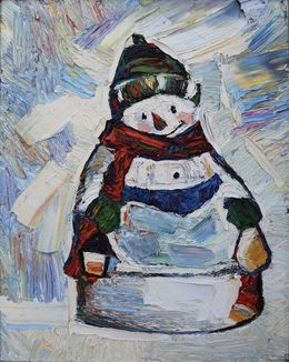Peinture, Snowman, Nicoleta Stati