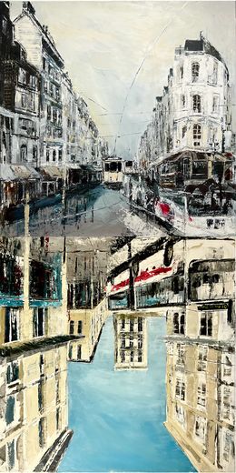Painting, Miroir historique Le Havre 1944 - 2024 (diptyque), Frank De Blok