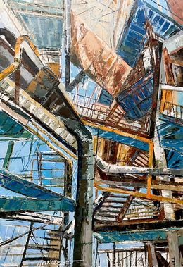 Painting, Ruine industriel intérieur, Frank De Blok
