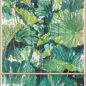 Gemälde, Champs des Nénuphars - diptyque P 23-38, Yann Peron