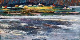 Peinture, Village by the River, Nicoleta Stati