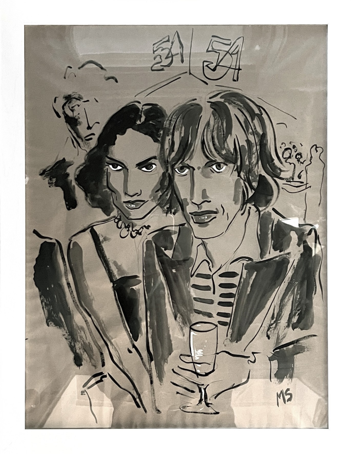 Manuel Santelices, Mick and Bianca jagger at Studio 54 Manuel Santelices, Mick and Bianca jagger at Studio 54