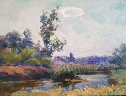Painting, River landscape, Kovalenko Ivan