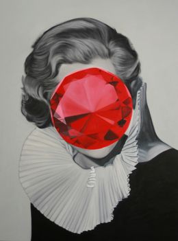 Painting, Ruby (Natalie Play) Mirror Stone, Carolina Gomez