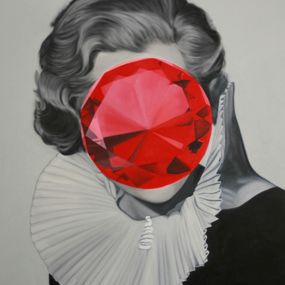 Gemälde, Ruby (Natalie Play) Mirror Stone, Carolina Gomez