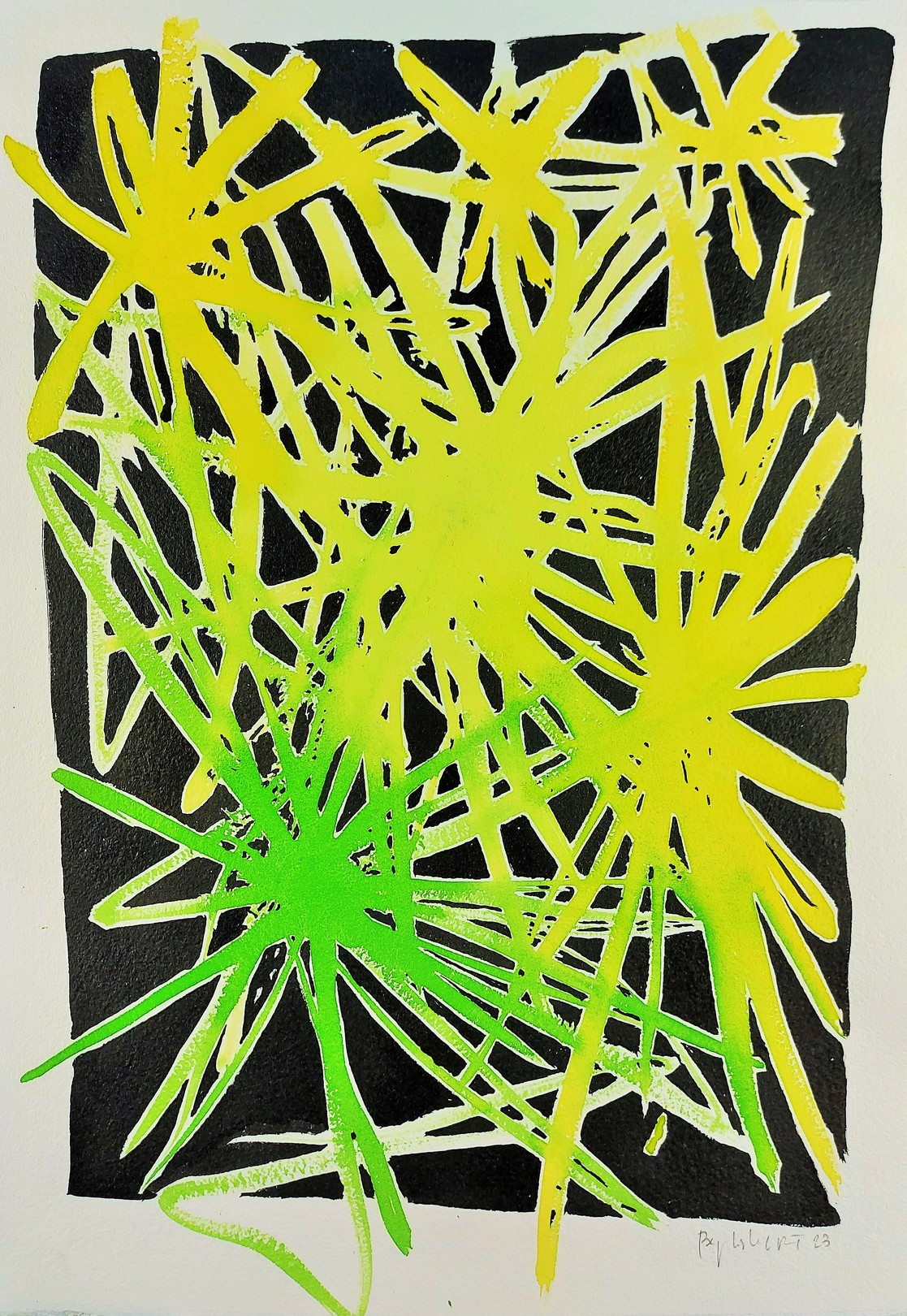 Baptiste Laurent, Explosion jaune et verte Baptiste Laurent, Explosion jaune et verte