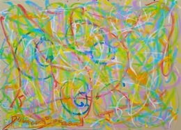 Fine Art Drawings, Sunny landscape seen with magic mushrooms, Damien Berrard