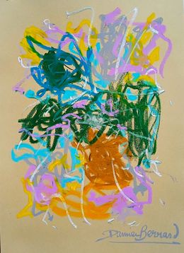 Fine Art Drawings, Nature morte au pot de fleurs et oranges, Damien Berrard