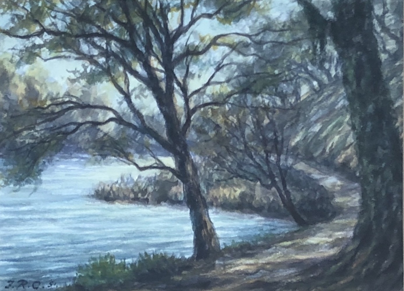 Jules Robert Chatelain, Chemin au bord de l'eau Jules Robert Chatelain, Chemin au bord de l'eau