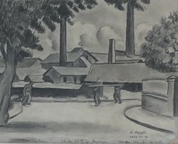 Fine Art Drawings, La Tuilerie, Alfred-Louis Brugère
