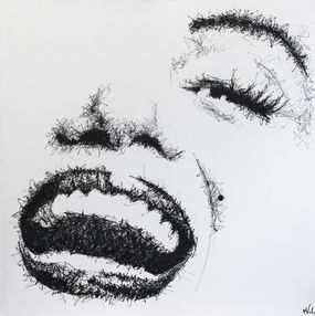 Gemälde, Joie - Série portrait graphique, Violeta Mouysset dite Mvili