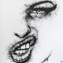 Painting, Contradiction - Série portrait graphique, Violeta Mouysset dite Mvili