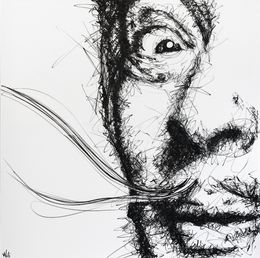 Painting, Folie - Série portait graphique, Violeta Mouysset dite Mvili