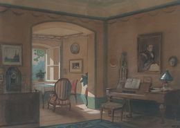 Painting, Intérieur du XIXe, Herman Moller