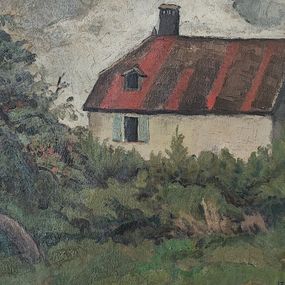 Painting, Dimanche pluvieux, Gustave Francois