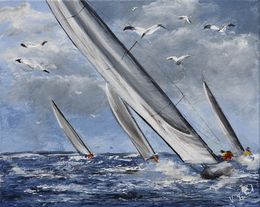 Peinture, Régate - Monde de la voile, V-Trillard