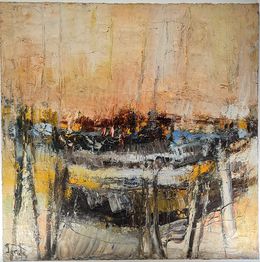 Gemälde, Marine au Soleil Couchant, Jacques Gorde